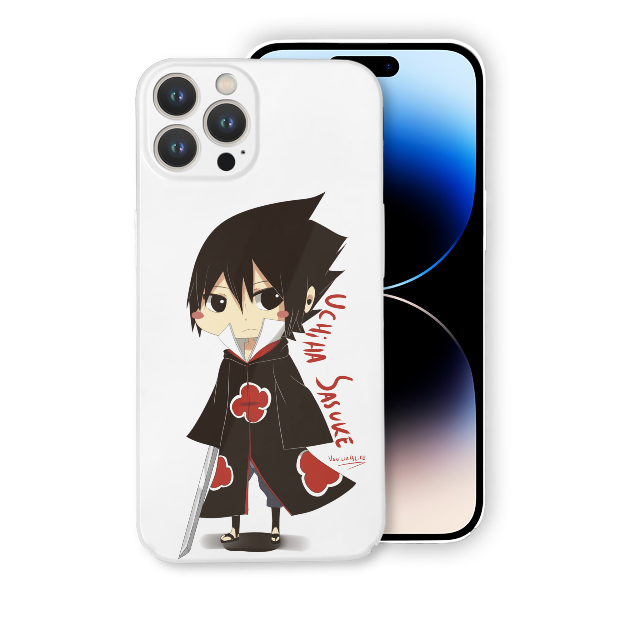 （画像用） NARUTO -ナルト- うちは サスケ Uchiha Sasuke 【iPhone 14シリーズ対応】ハードケース